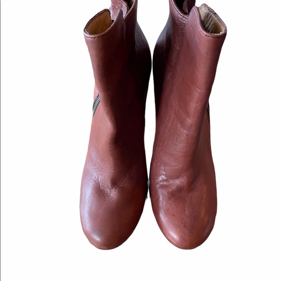 Coach Chryssa brown leather Platform heeled Boots size 8 - Picture 2 of 5